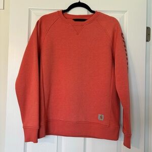Carhartt relaxed fit midweight graphic crewneck sweatshirt sz M orange/coral